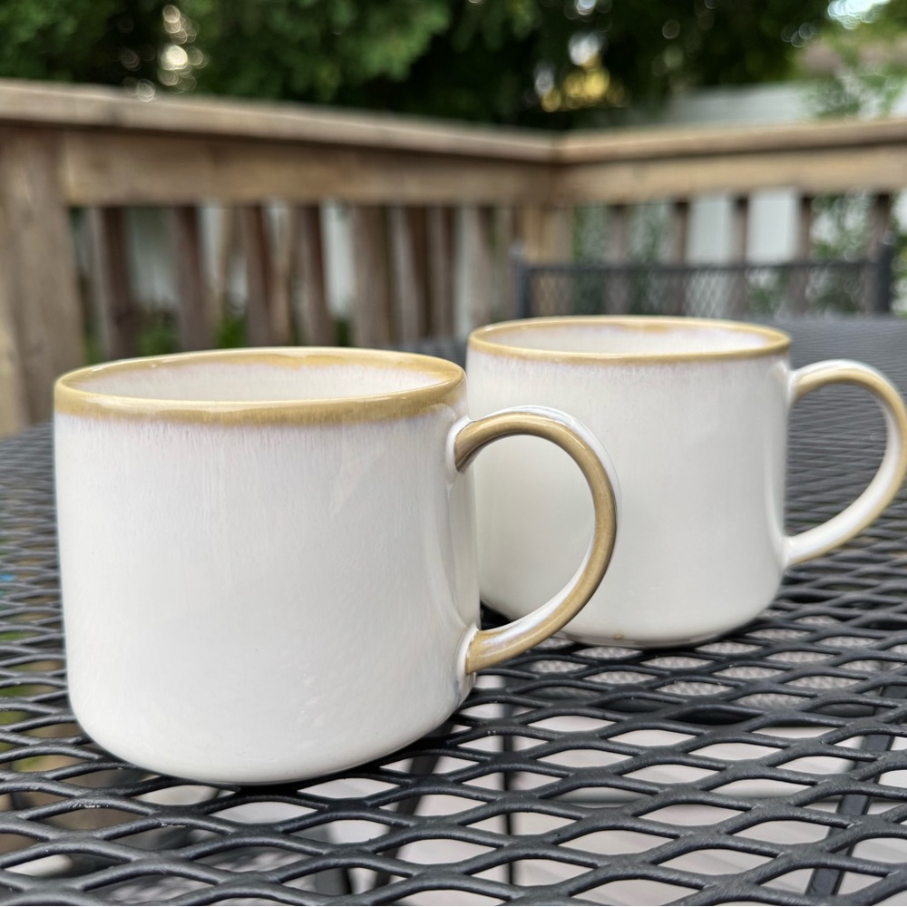 Pair of Starbucks 10 ounce stoneware mugs, 2013